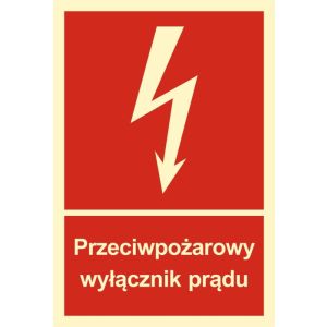 BB012 BB PS - Znak "Przeciwpożarowy wyłącznik prądu"