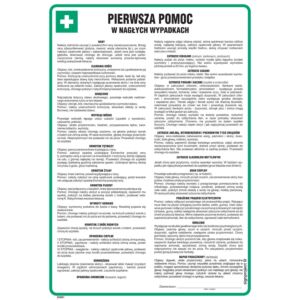 Instrukcja pierwszej pomocy w nagłych wypadkach - DD001
