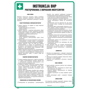 Instrukcja BHP postępowania z odpadami medycznymi - DD010