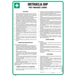 Instrukcja BHP przy obsłudze lasera - DD013