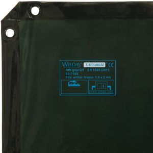 Ekran spawalniczy LAVAshield® WELDAS 174 x 234 cm - zielony