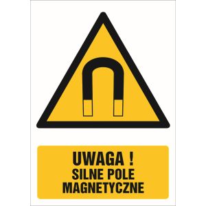 Znak "Uwaga - silne pole magnetyczne" GF022