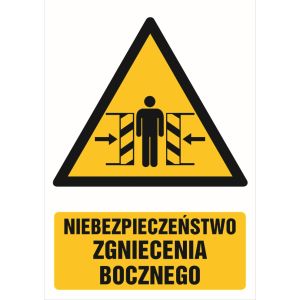 Znak "Niebezpieczeństwo zgniecenia bocznego" GF031