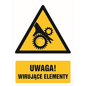 Znak ''Uwaga wirujące elementy'' GF056