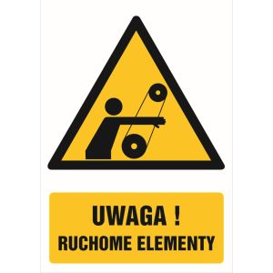 Znak ''Uwaga, ruchome elementy'' GF060