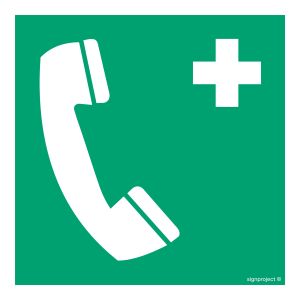 Znak "Telefon awaryjny"