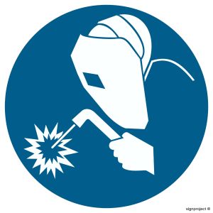 Znak GK007 - "Nakaz stosowania maski ochronnej" - 20x20cm; folia