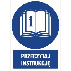 Znak "Przeczytaj instrukcję"