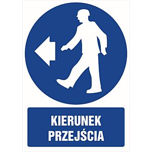 Znak "Kierunek przejścia"