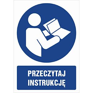 Znak "Przeczytaj instrukcję"