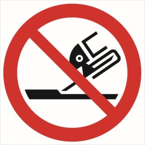 Znak ''Zakaz używania szlifierki" GP032