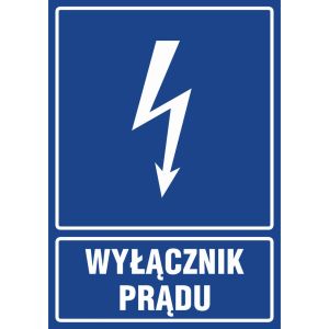 Znak "Wyłącznik prądu"