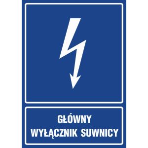 Znak "Główny wyłącznik suwnicy"