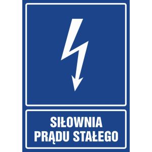 Znak "Siłownia prądu stałego"