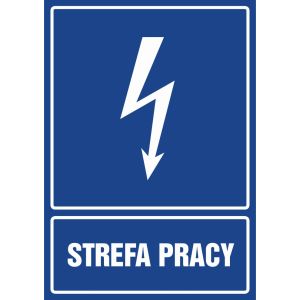 Znak "Strefa pracy"