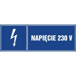 Znak "Napięcie 230V"