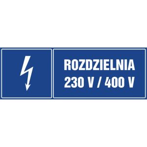 Znak "Rozdzielnia 230V/400V"