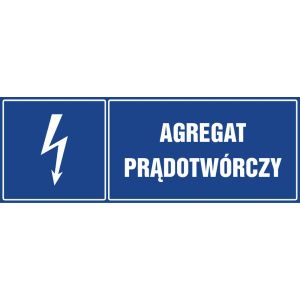 Znak "Agregat prądotwórczy"