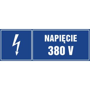 Znak "Napięcie 380 V"