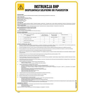 Instrukcja BHP eksploatacji szlifierki do płaszczyzn - IAC10