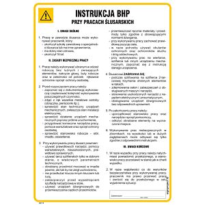 Instrukcja BHP przy pracach ślusarskich - IAC13