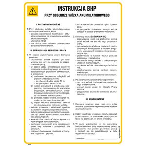 Instrukcja BHP przy obsłudze wózka akumulatorowego - IAE04