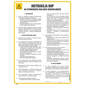 Instrukcja BHP na stanowisku malarza budowlanego - IAF05