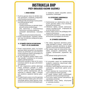 Instrukcja BHP przy obsłudze kuchni gazowej - IAG40