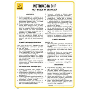 Instrukcja BHP przy pracach na drabinach