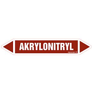 Znak JF012 - "AKRYLONITRYL" - arkusz 16 naklejek - 14x2,5cm; folia