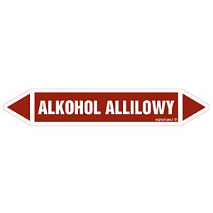 Znak JF017 - "ALKOHOL ALLILOWY" - arkusz 16 naklejek - 14x2,5cm; folia