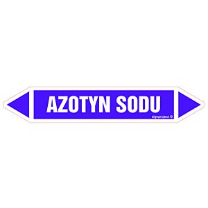 Znak JF034 - "AZOTYN SODU" - arkusz 16 naklejek - 14x2,5cm; folia