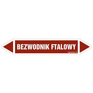 Znak JF039 - "BEZWODNIK FTALOWY" - arkusz 16 naklejek - 14x2,5cm; folia