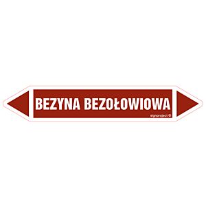 Znak JF040 - "BEZYNA BEZOŁOWIOWA" - arkusz 16 naklejek - 14x2,5cm; folia