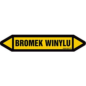 Znak JF049 - "BROMEK WINYLU" - arkusz 16 naklejek - 14x2,5cm; folia