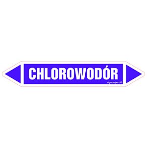 Znak JF077 - "CHLOROWODÓR" - arkusz 16 naklejek - 14x2,5cm; folia