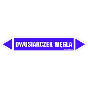 Znak JF136 - "DWUSIARCZEK WĘGLA" - arkusz 16 naklejek - 14x2,5cm; folia