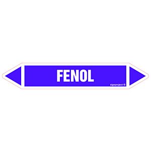 Znak JF154 - "FENOL" - arkusz 16 naklejek - 14x2,5cm; folia