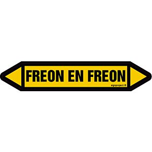 Znak JF167 - "FREON EN FREON" - 14x2,5cm; folia - arkusz 16 szt.