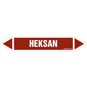 Znak JF202 - "HEKSAN" - arkusz 16 naklejek - 14x2,5cm; folia