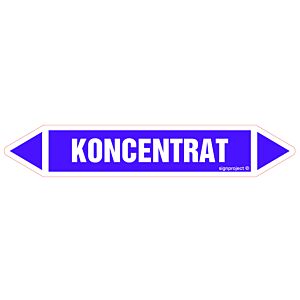 Znak JF237 - "KONCENTRAT" - arkusz 16 naklejek - 14x2,5cm; folia