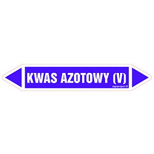 Znak JF240 - "KWAS AZOTOWY (V)" - arkusz 16 naklejek - 14x2,5cm; folia