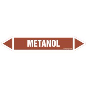 Znak JF266 - "METANOL" - arkusz 16 naklejek - 14x2,5cm; folia