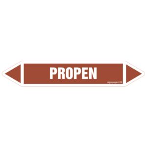 Znak JF358 - "PROPEN" - arkusz 16 naklejek - 14x2,5cm; folia