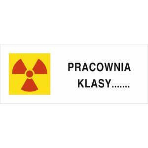 KA011 "Znak ostrzegawczy do oznakowania pracowni z otwartymi źródłami promieniotwórczymi"