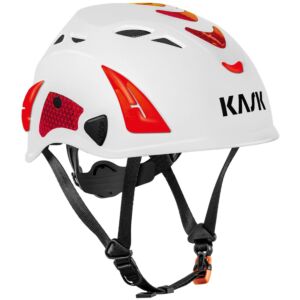 Hełm Superplasma AQ HI-VIZ - biały z czerwonymi naklejkami
