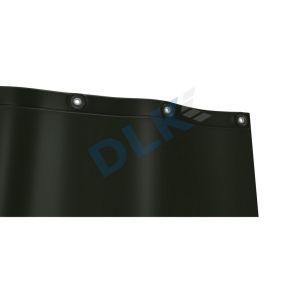 Kurtyna spawalnicza PVC 1400 x 2000 mm - ciemnozielona matowa z haczykam
