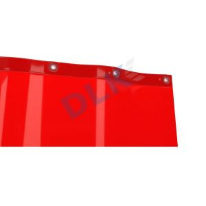 Kurtyna spawalnicza PVC 1400 x 2000 mm - czerwona z haczykami