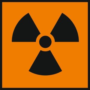 Znak "Zagrożenie radioaktywne"