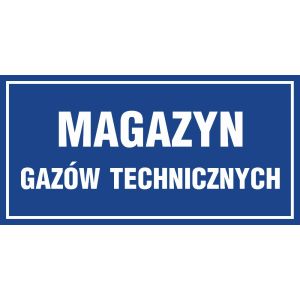 Znak "Magazyn gazów technicznych"